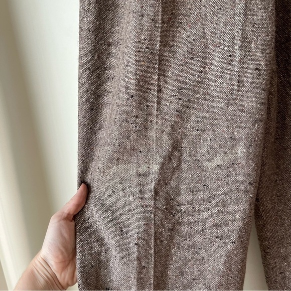 Vintage 90s Nippon Studio Brown Speckled Wool Blend Trousers 10 - Picture 2 of 5